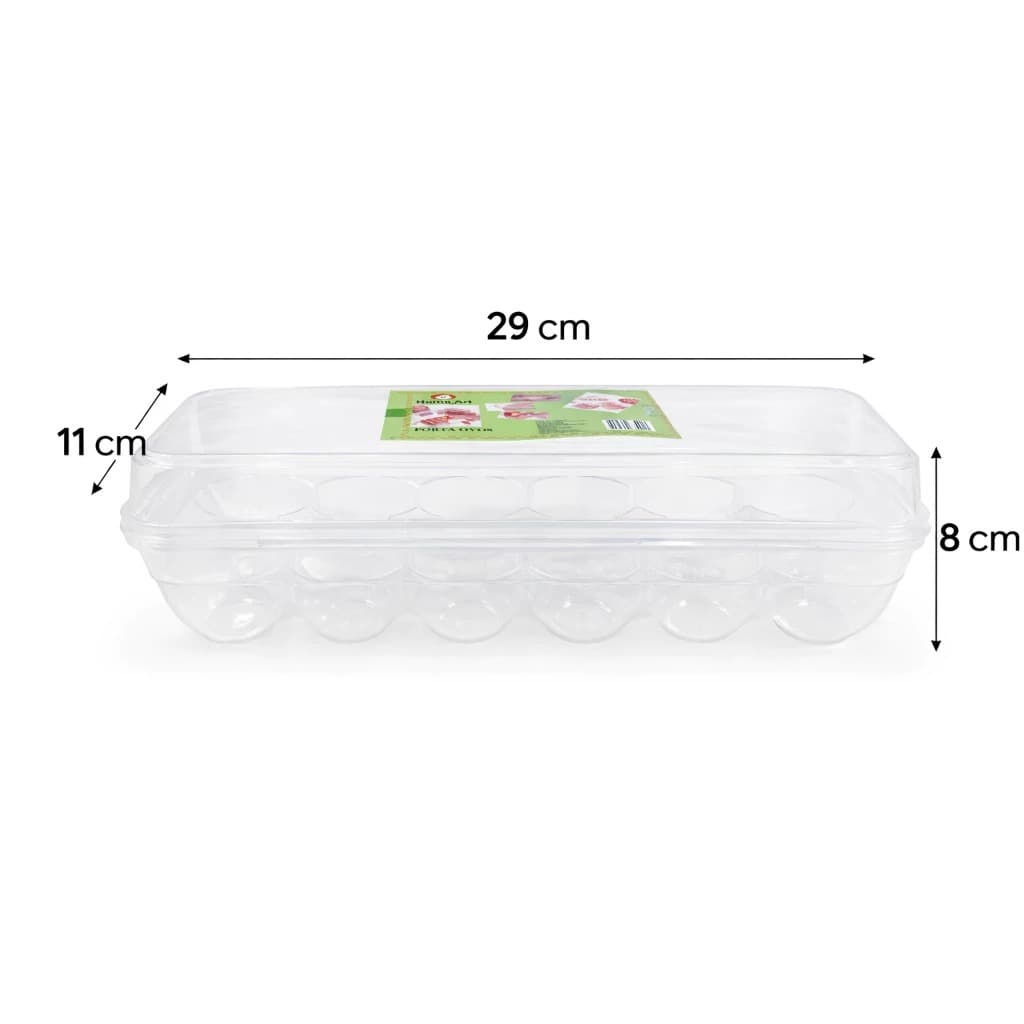 PORTA OVOS PLASTICO RETANGULAR ,8 /12 CAVIDADES + TAMPA Para Armários E Geladeiras