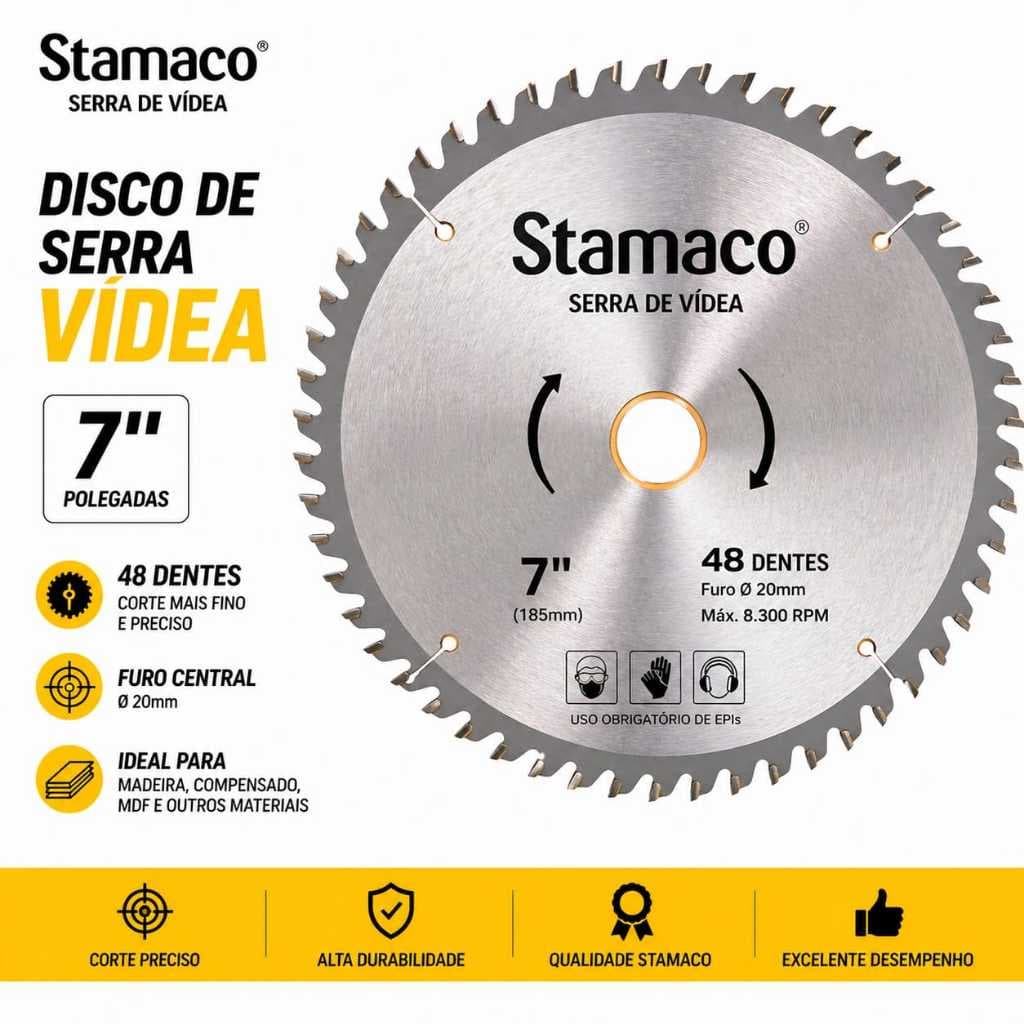 Disco de serra videa 185x20mm -  48DTS