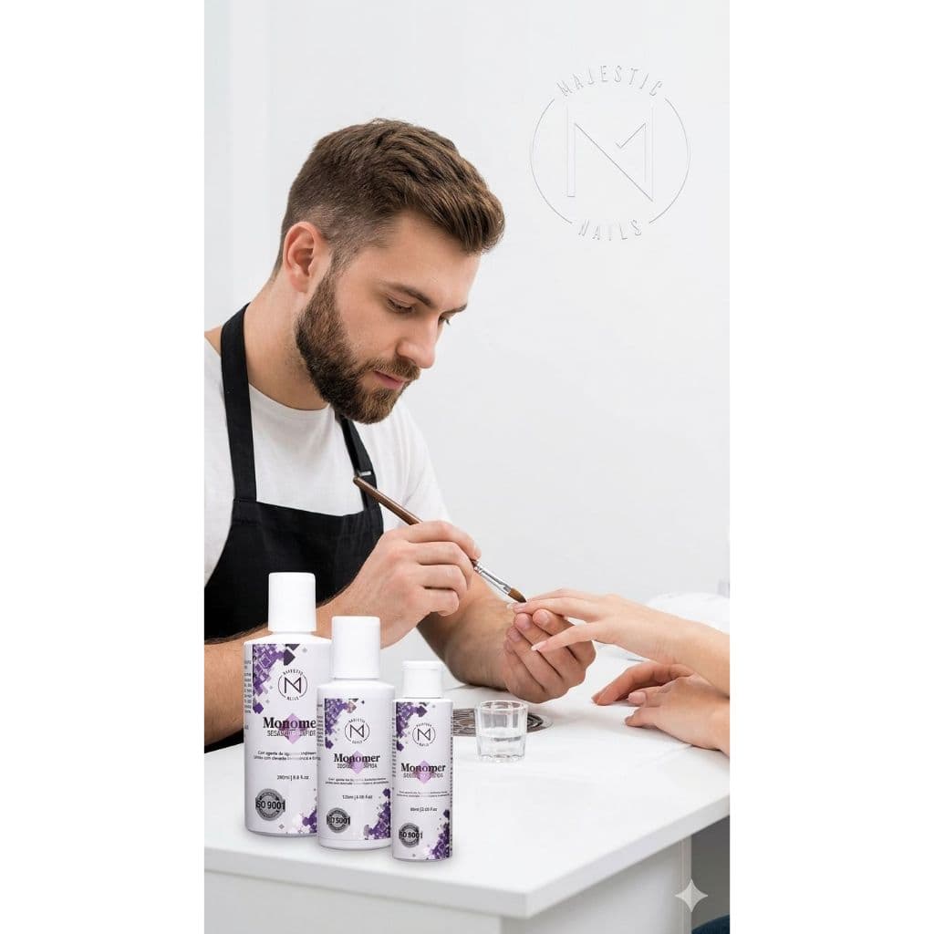 Monomer Líquido - Majestic Nails Unhas Acrilicas 60ml Alongamento Unhas Porcelana