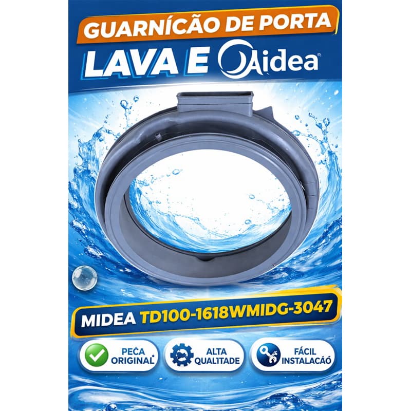 Guarnição De Porta Lava e Seca Midea TD100-1618WMIDG-3047 | Vedação Original Alta Qualidade