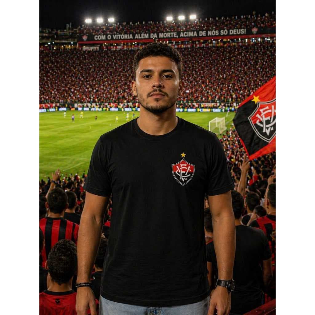Camiseta Unissex Vitória Algodão 100% Conforto Exclusiva Estilo Casual
