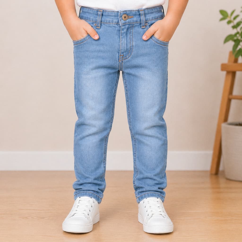 Calça Jeans Infantil Ajustavel Menino Confortável  com Regulagem