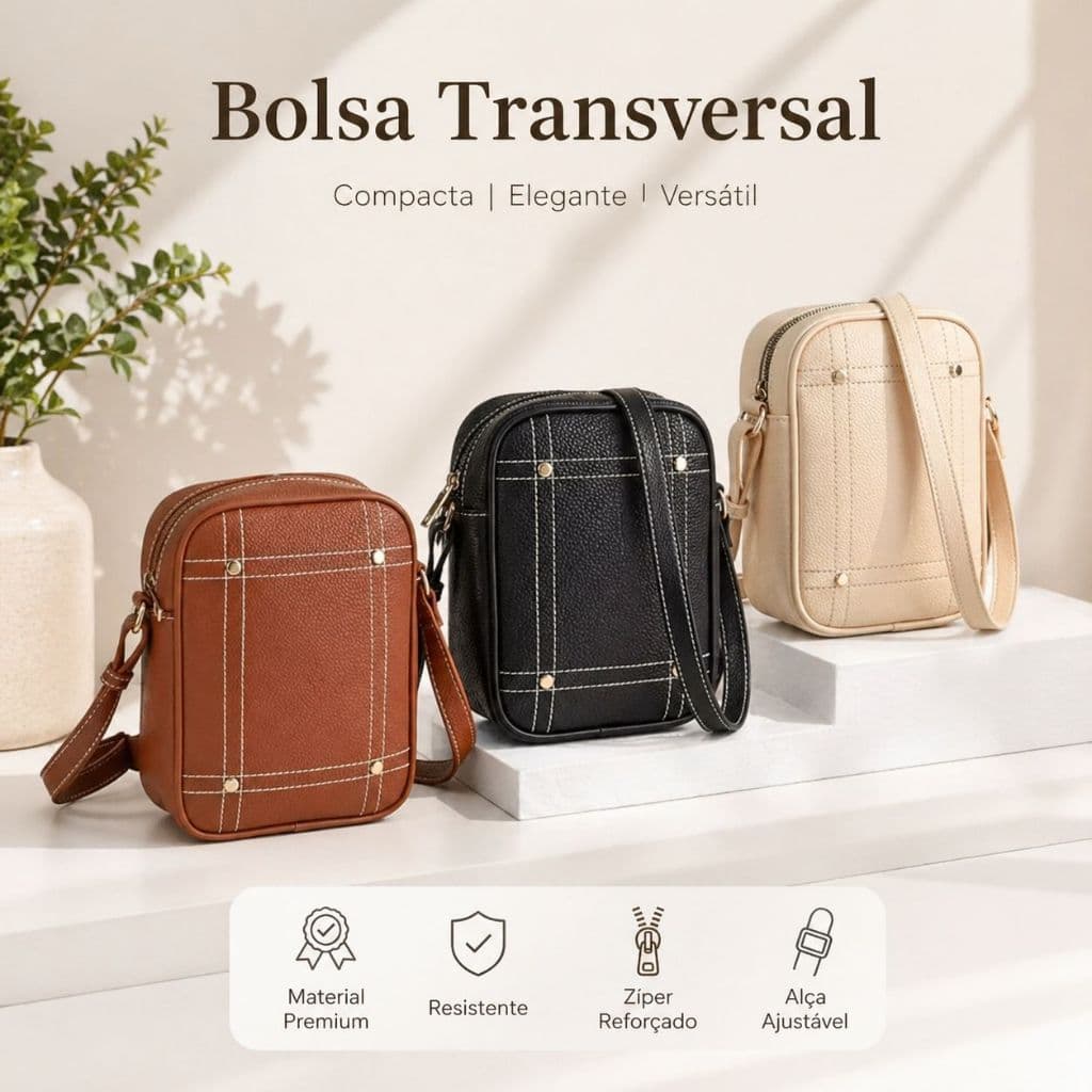 Bolsa Transversal Alice Palucci - Bolsa Tiracolo Feminina AL2516