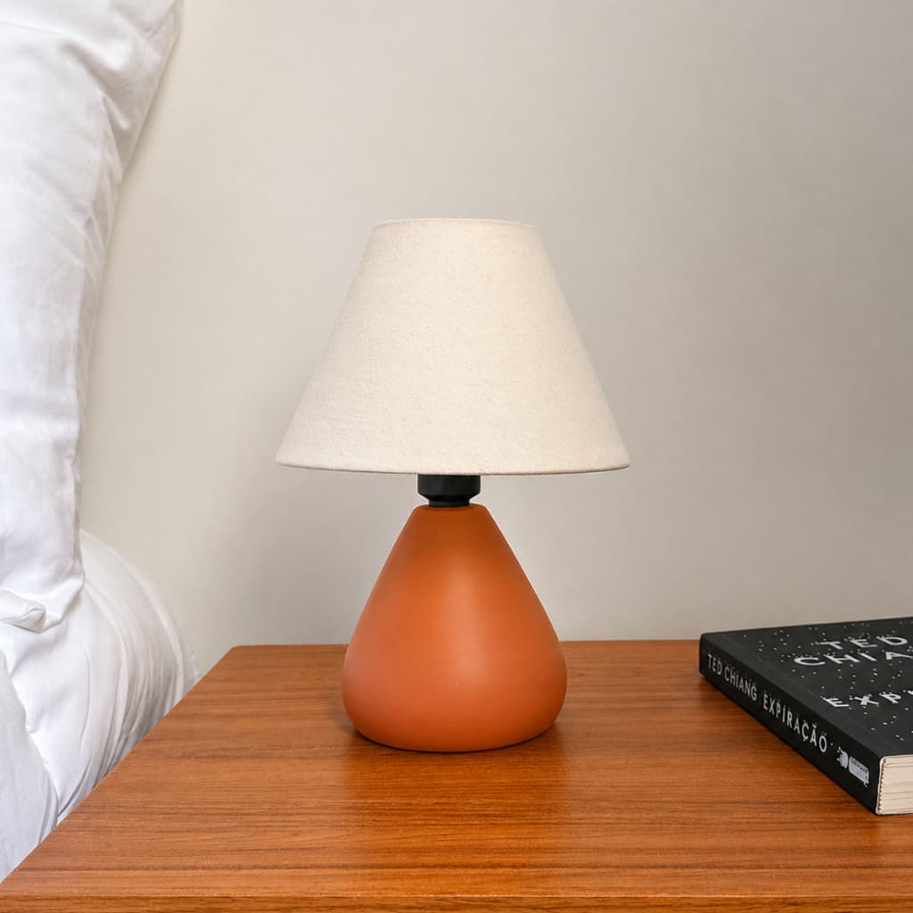 Abajur de Mesa Estilo Gota Pequeno Luminária Para Quarto Sala + Lâmpada Inclusa Mesa Cabeceira