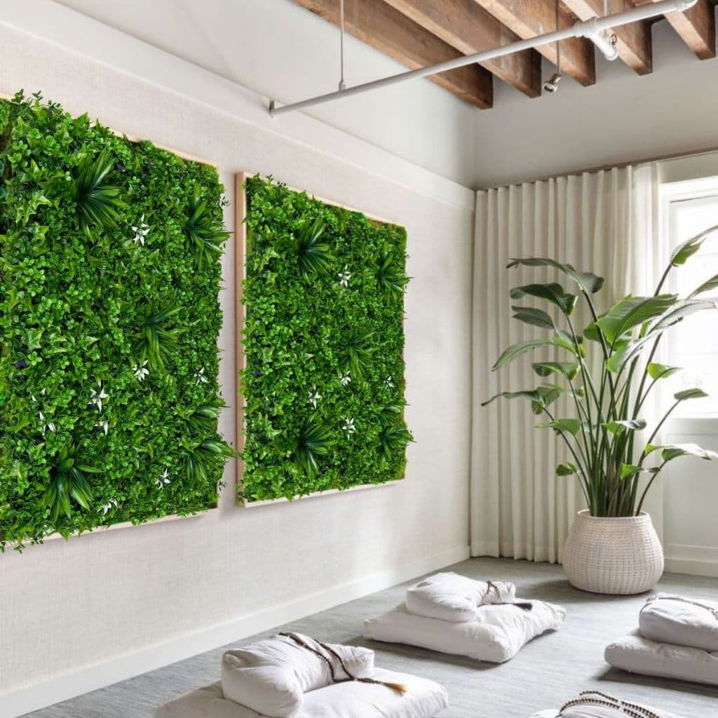 0,5m² Placa para Criar Jardim Vertical Artificial de Luxo Volume 3d 100% de Cobertura da Parede