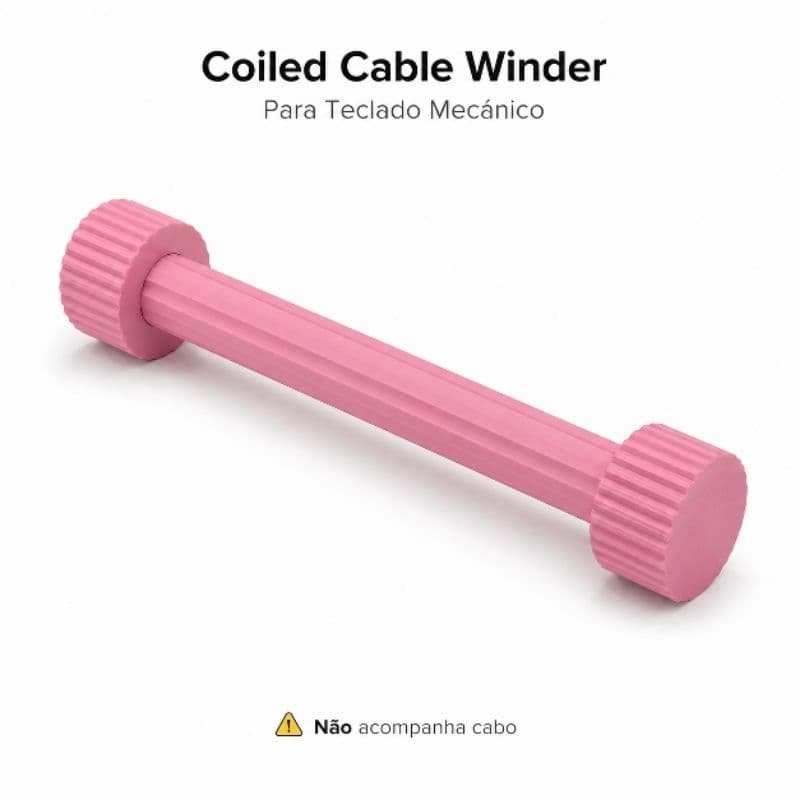 Haste Coiled Cable Winder Teclado Mecânico Setup Gamer Organizador Cabo Clean (Sem Cabo)