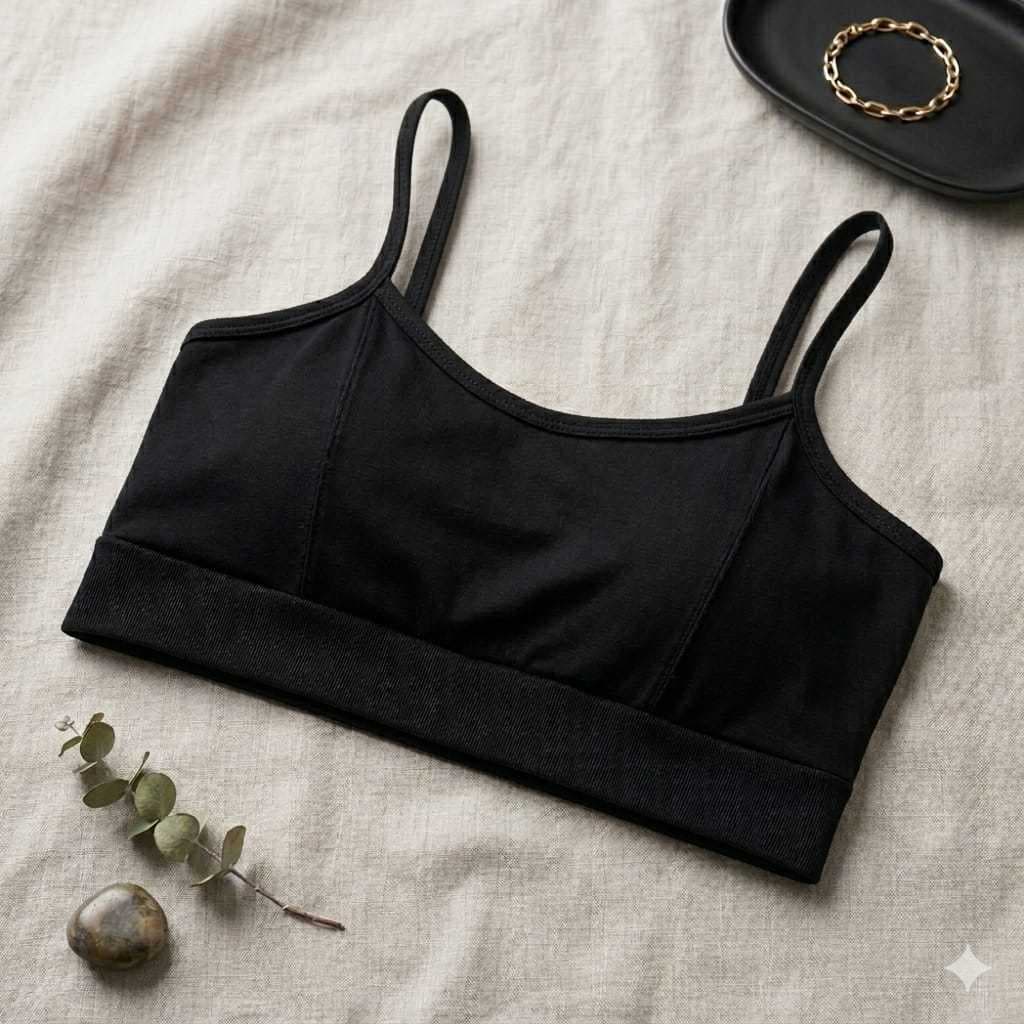 Top cropeed Fitness de Alcinha sem Bojo Suplex Academia Corrida Yoga Preto Sutiã Esportivo