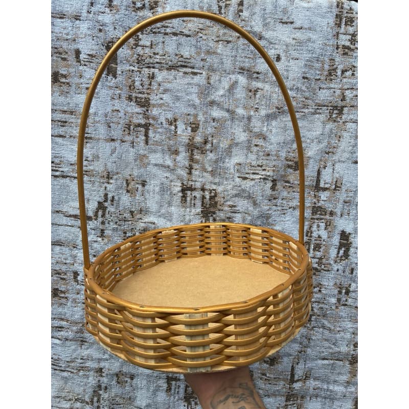 Cesta Fraldeira Redonda med 30x30 Kit C/10 - Alça Fio Sintético