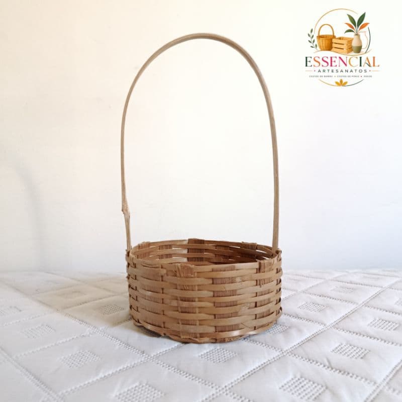 Kit 10 Cesta Fraldeiras De Bambu Para Café Da Manhã 15 CM