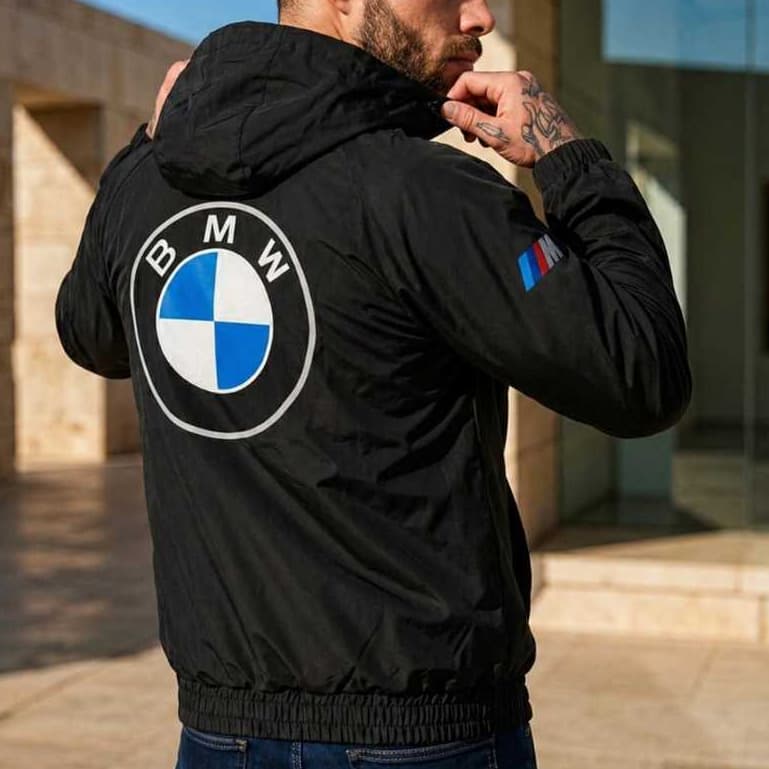 Corta Vento Jaqueta Blusa Masculina Impermeável Marca Bmw Corrida Leve Com Capuz Streetwear