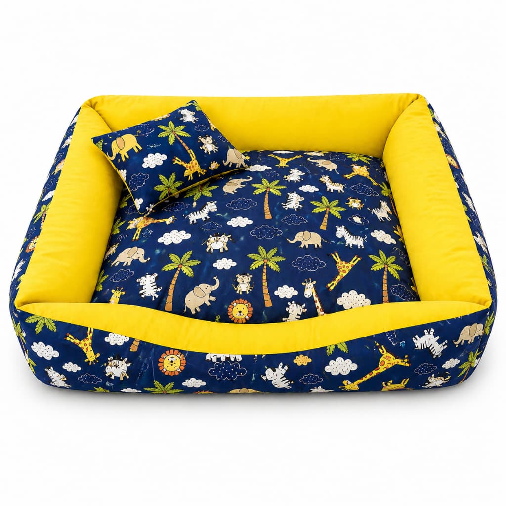 Cama Pet Safari Lavável com Zíper e Colchão Removível