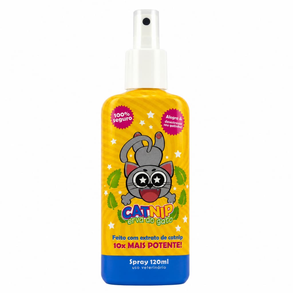 Spray Catnip Erva do Gato CatMyPet 120ml Estímulo Gato Potente