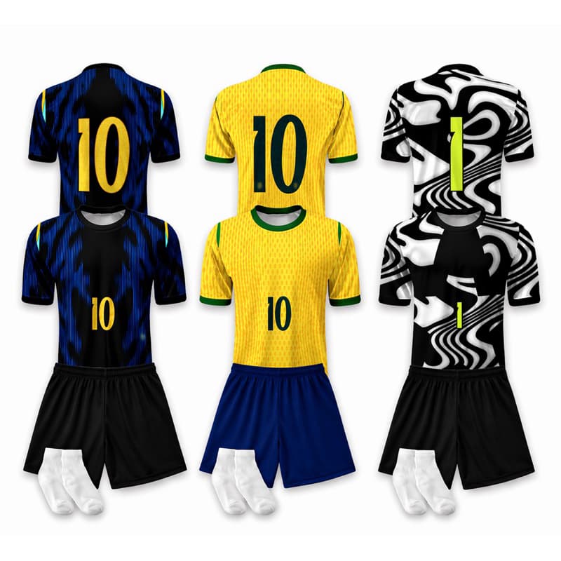 Conjunto de Roupa Kit Infantil Juvenil Futebol Brasil Copa 26 Completo