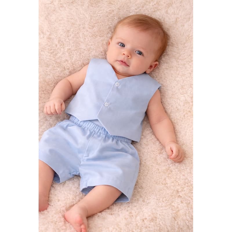 Conjunto Colete e Short Bebê Menino (2 á 4 meses)