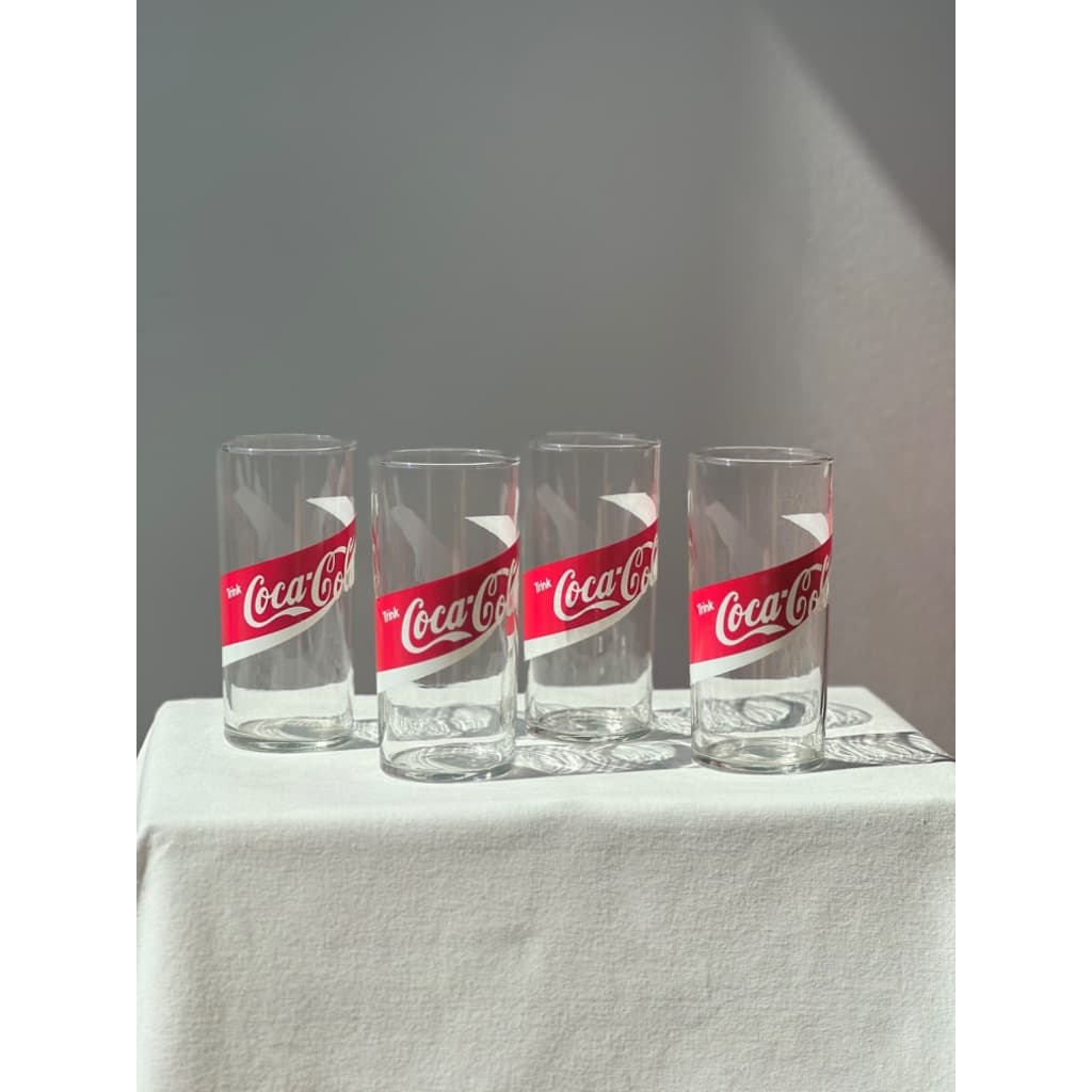 Raridade - Copos Coca Cola - Alemanha, com a inscrição “Trink Coca-Cola”, das décadas de 80/90.