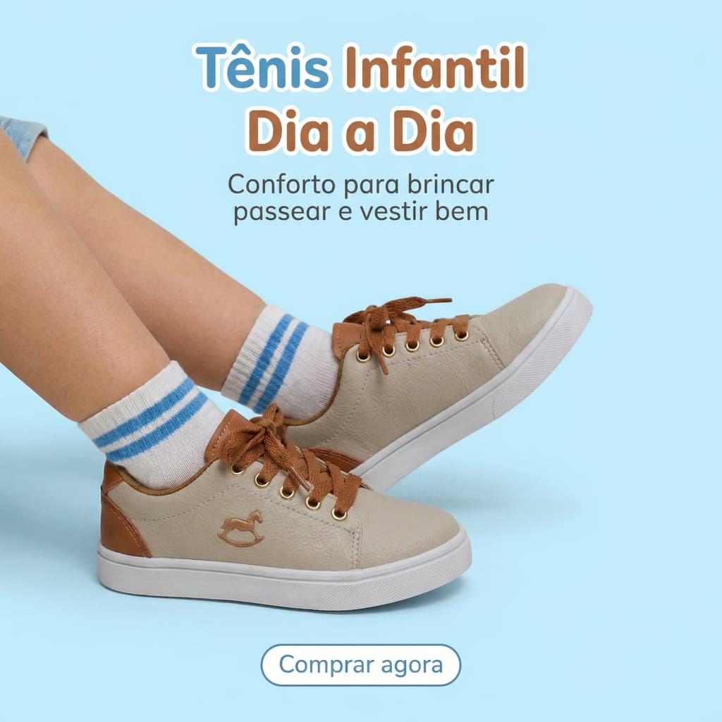 Tenis Infantil Casual Menino | Conforto e Estilo Ideal Para Brincar e Passear | GARANTA JÁ O SEU!