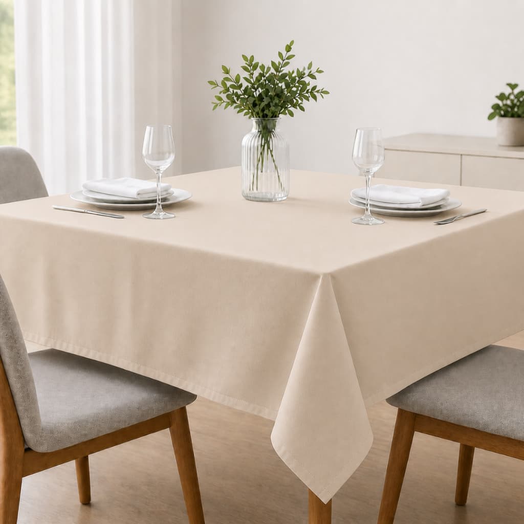 Toalha de Mesa Oxford 1,50x1,50 Lisa Elegante Para Cozinha Sala Jantar