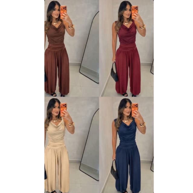 feimina conjunto blusa com calça suplex
