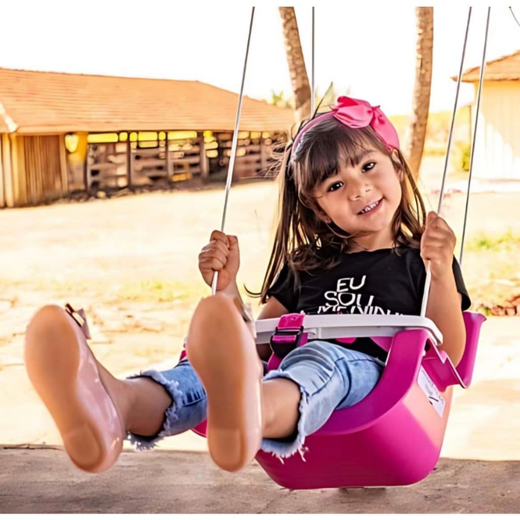 Balanço Cadeirinha Infantil Completa Com Acessórios De Instalação E Cinto De Segurança Nylon Resistente Pronta Entrega