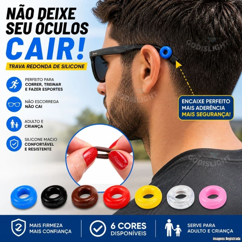 Trava Suporte De Óculos 1/2/3/4/5/10 Par Magico Par Óculos Mais firme Não Cai Silicone Antiaderente
