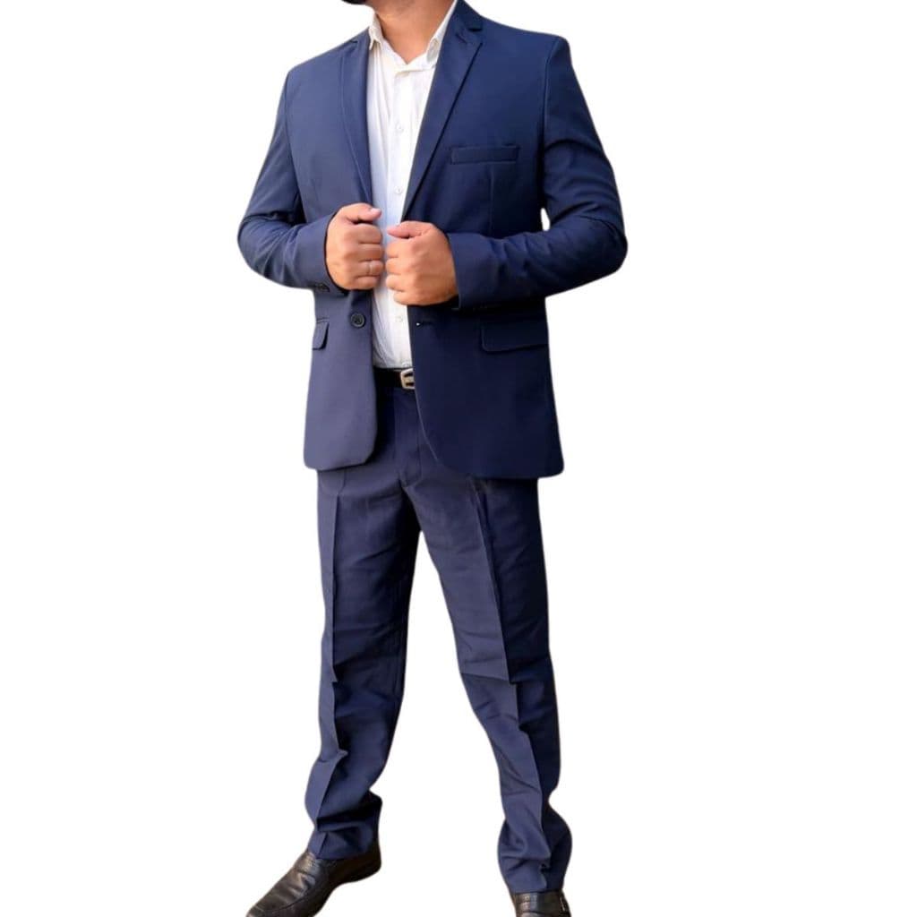 Terno Slim Masculino -blazer E Calça Conjunto Completo Igreja Pastor Varão Noivo Homem Social