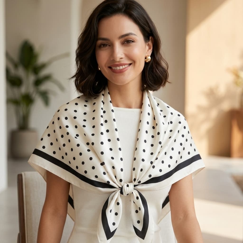 Lenço Feminino Cetim 90x90cm Estampado – Lenço Pescoço, Cabelo, Bolsa, Top