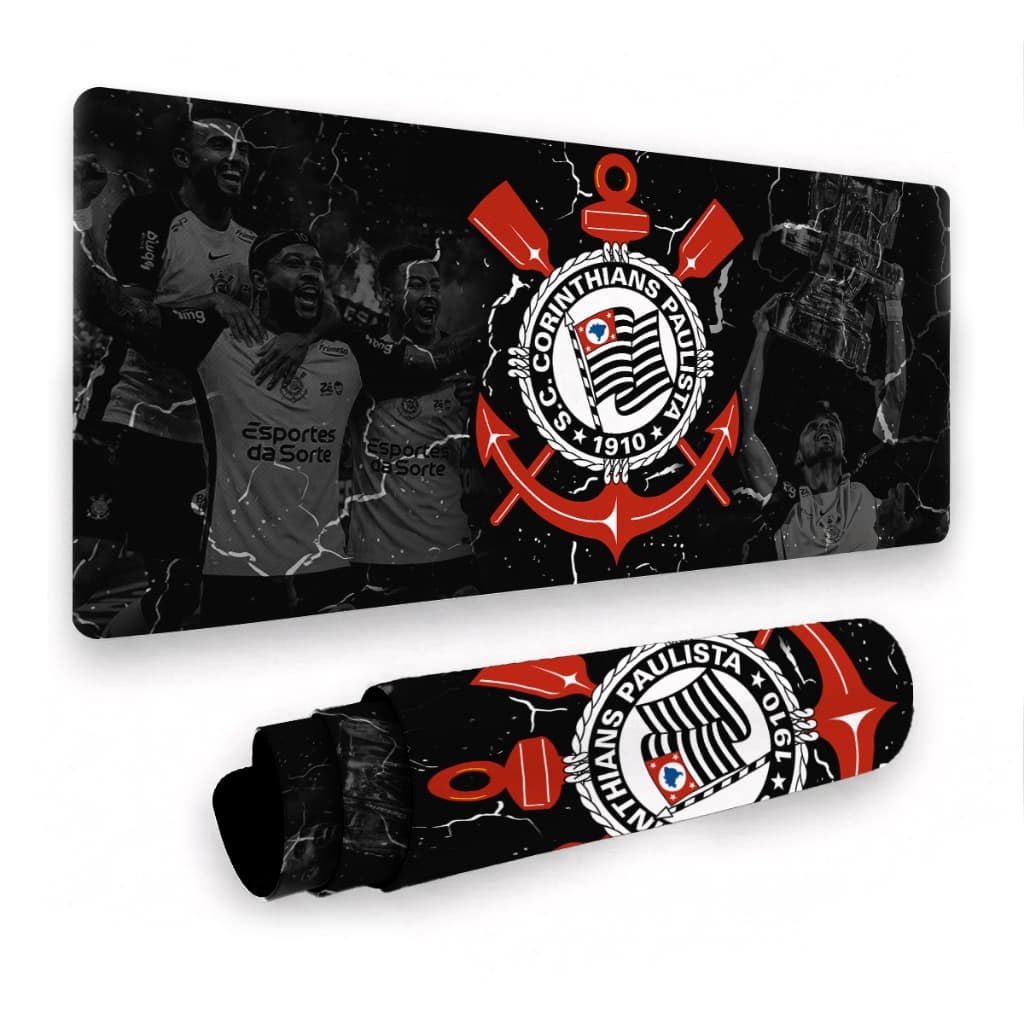 Mouse Pad Gamer Gigante 90x40cm Times de Futebol Desk Pad Grande Escritório Home Office