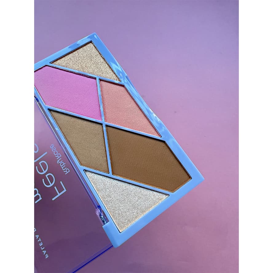 Paleta De Bronzer Blush e Iluminador Feels Mood - Ruby Rose