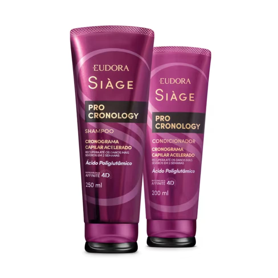 Combo Siàge Pro Cronology: Shampoo 250ml + Condicionador 200ml