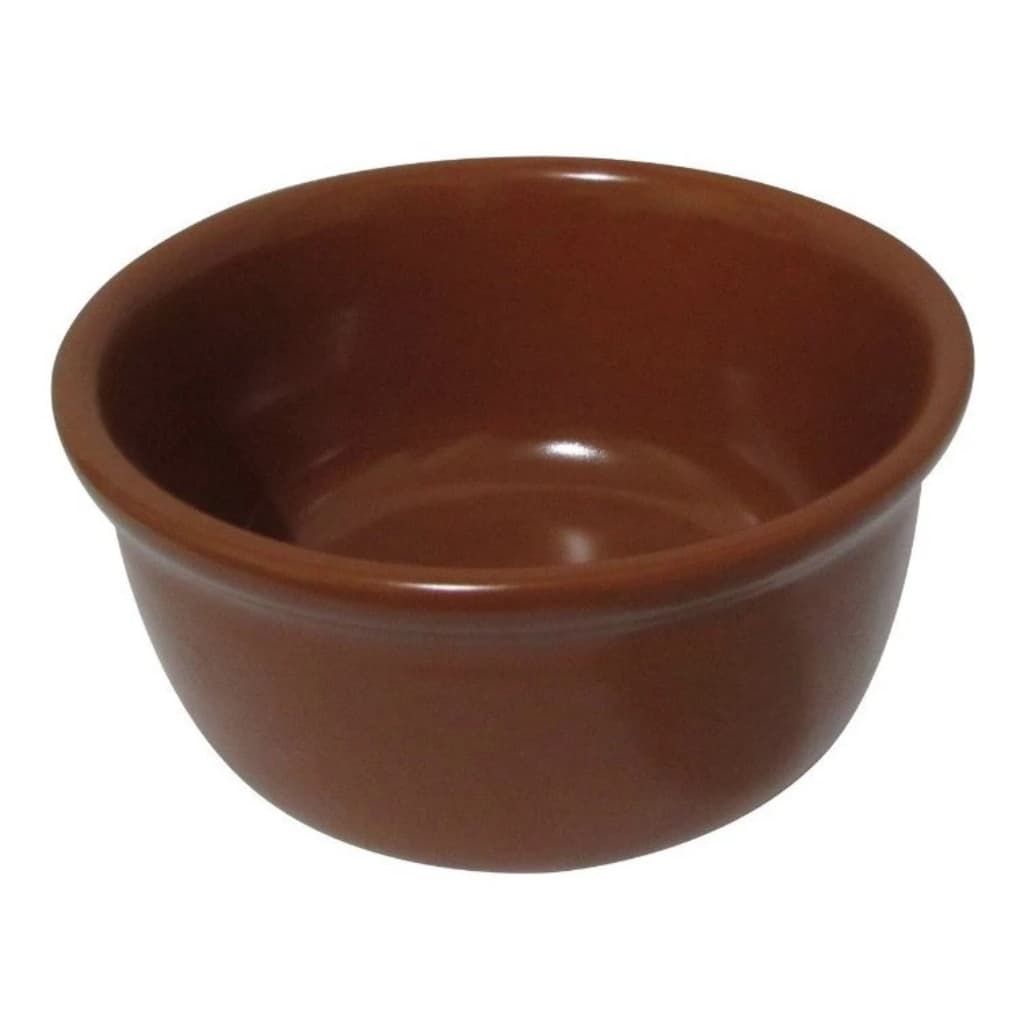 Refratário Cumbuca Tigela G 1100ml De Porcelana Marrom Restaurante Ideal Sopa Feijoada Batata Caldo