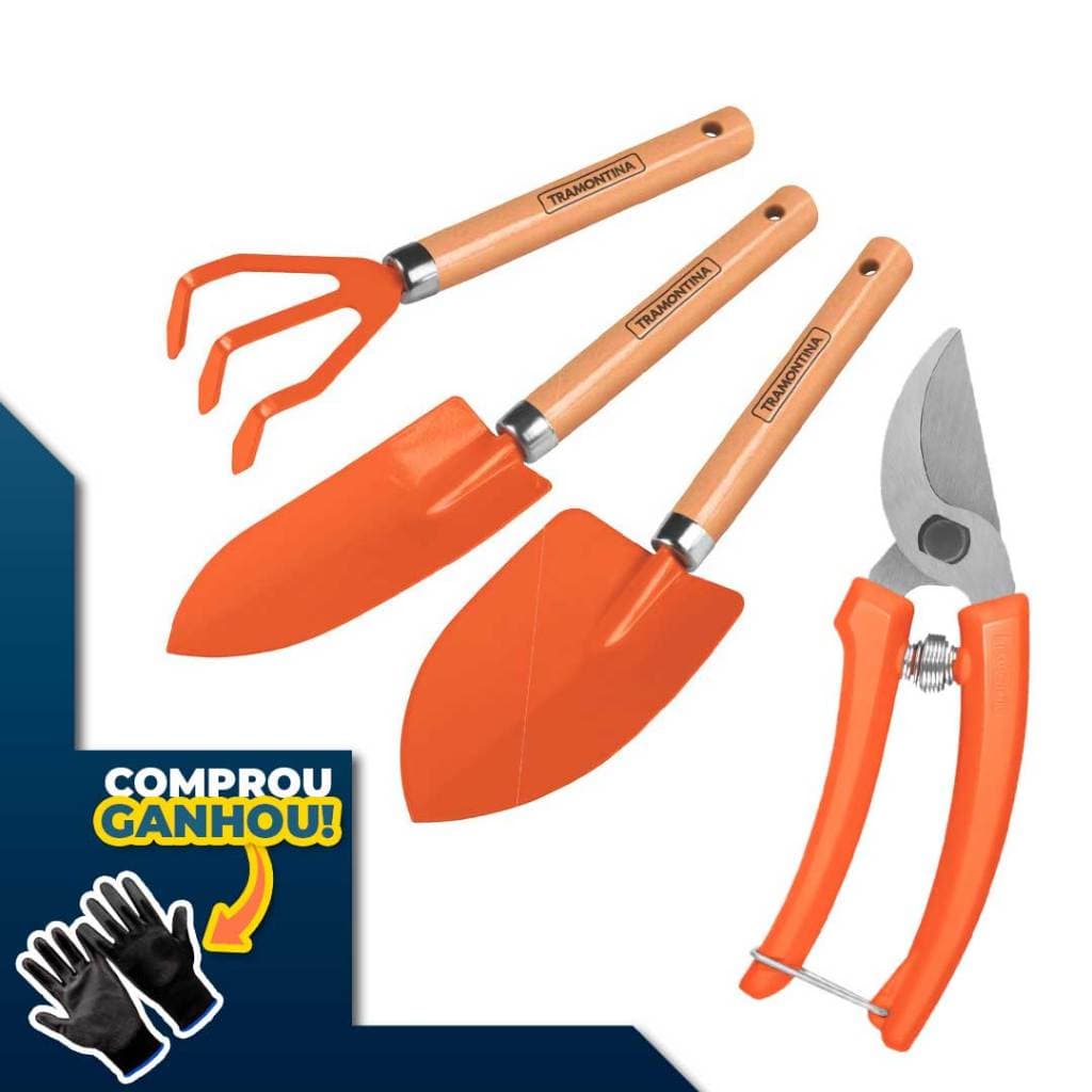 Tramontina Kit Jardinagem - Ferramentas De Jardim + Luva