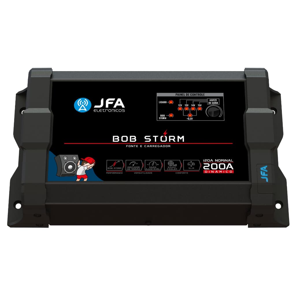 Fonte Carregador Automotivo JFA Bob Storm 200a Bivolt 120a Nominal