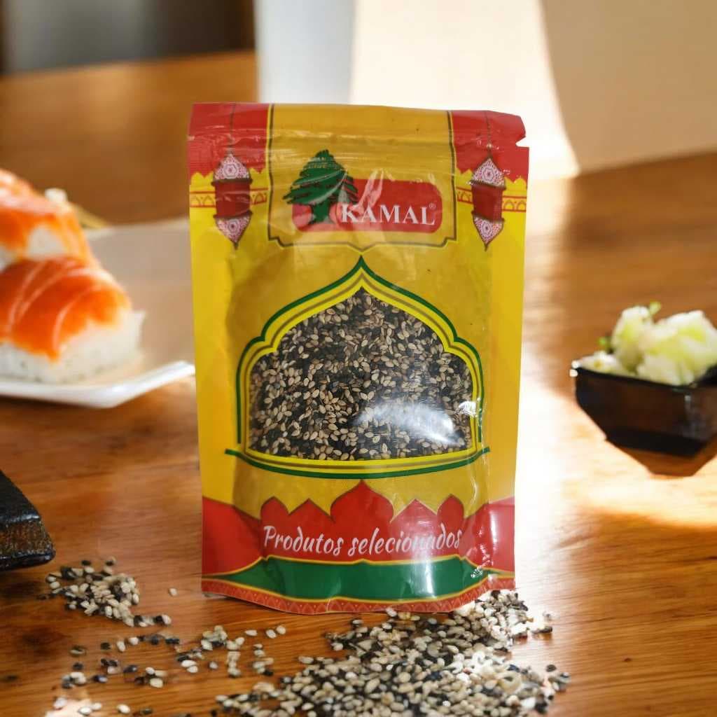 Gergelim Mix Branco e Preto para Sushi 150g Kamal | Ideal para Sushi, Temaki e Culinária Oriental