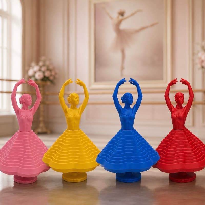 Bailarina Sensorial 3D Decorativa 17 cm  – Impressão 3D Articulada e Relaxante