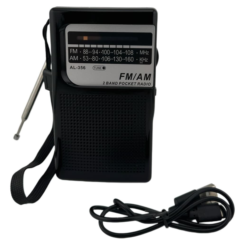 Rádio De Bolso Mini FM/AM/P2 de 2 Bandas Retrô Vertical Pocket Altomex Modelo AL-356