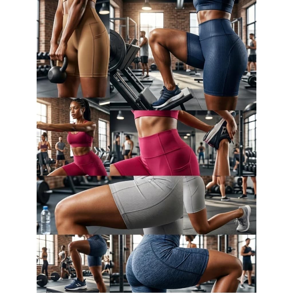 Shorts Feminino Fitness | Cós Alto | Confortável | Não Transparece | Ideal para Academia