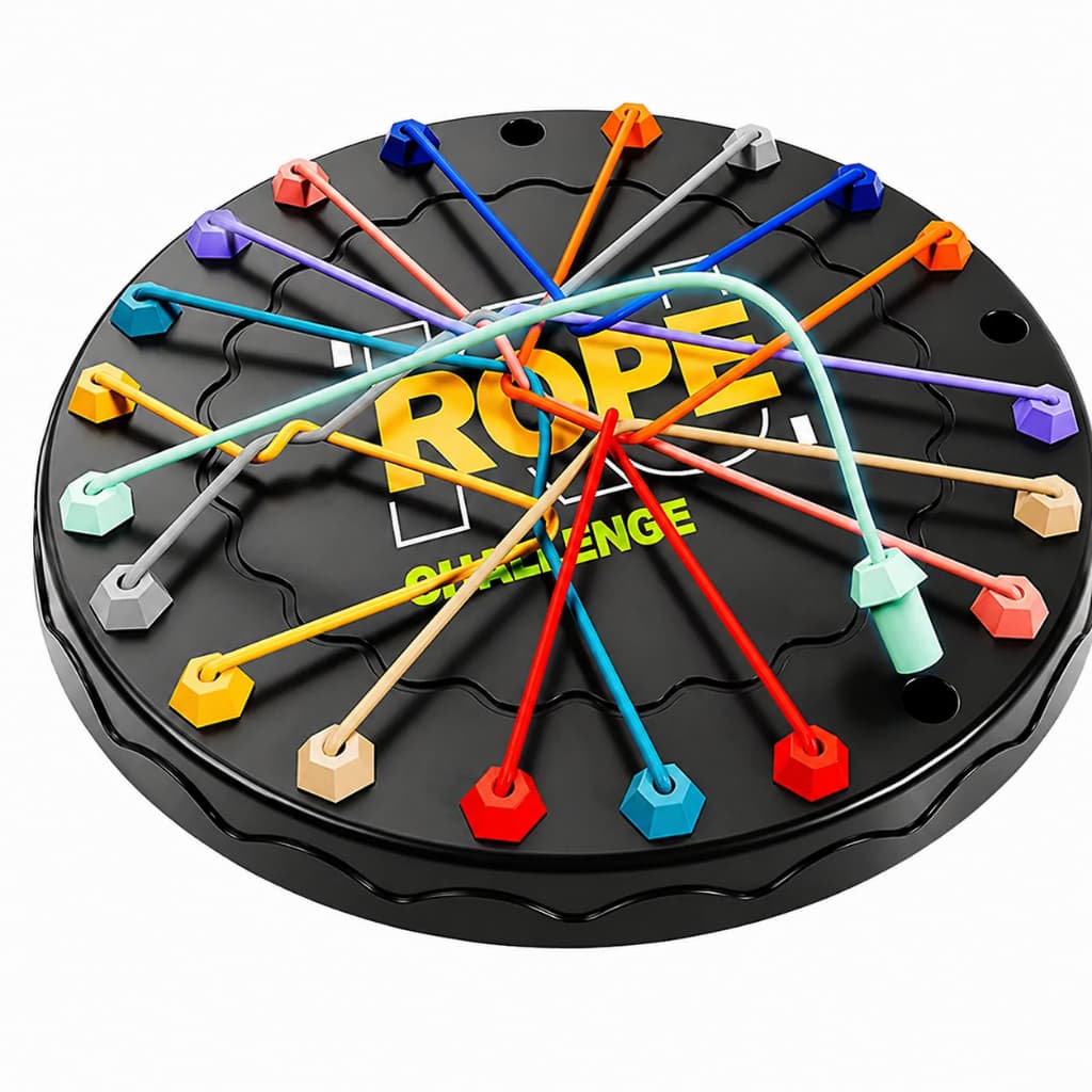 Jogo Desafio de Cordas Coloridas Anti Estresse Raciocínio Lógico Infantil Adulto Autismo Educativo