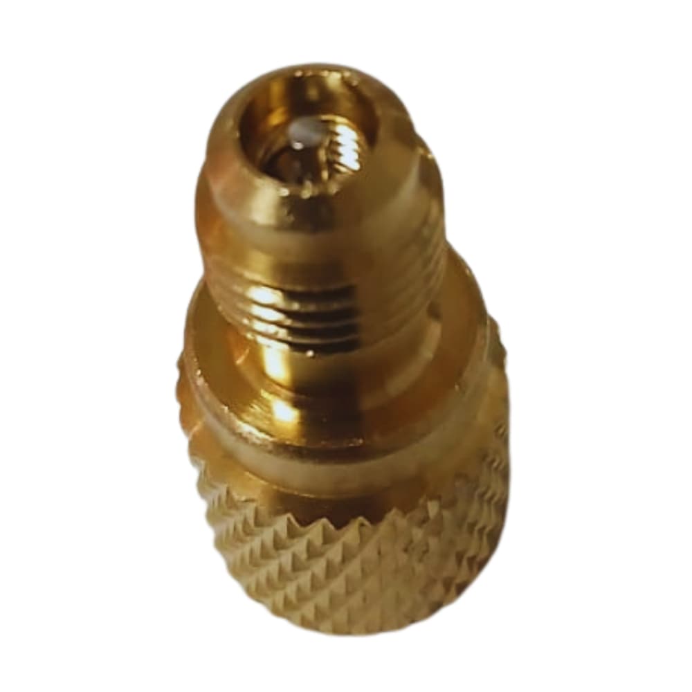 Adaptador Mangueira Manifold R22 p/ Gás R410a Inverter 1/4 Macho x 5/16 Fêmea Ar Condicionado Split