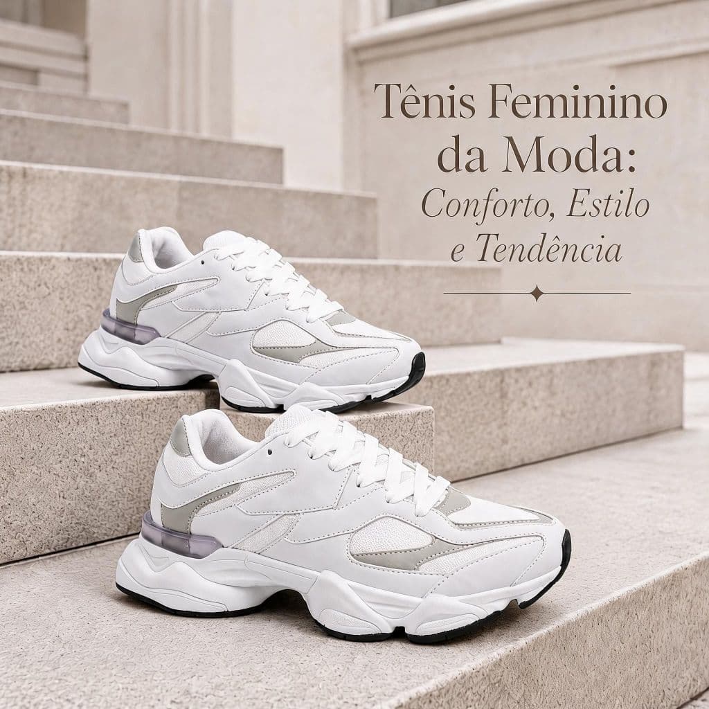 Tenis Feminino Tendência | Design Robusto e Moderno Para Todos os Dias Com Estilo | GARANTA AGORA!