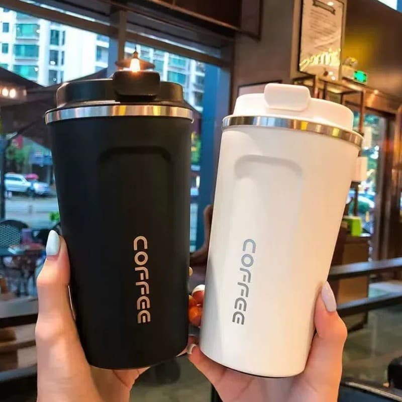Caneca Copo Café Coffee Isolado Termico de Aço Inoxidável à Prova de Vazamento 510ML