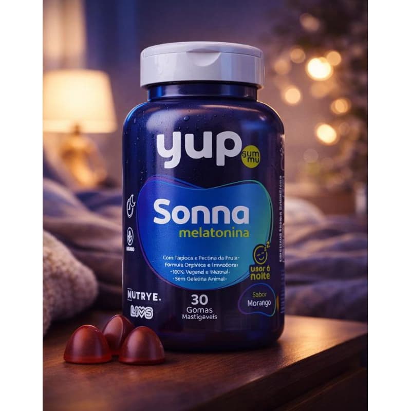 Sona Melatonina Sabor Morango Durma Bem 30 Gomas Suplementos