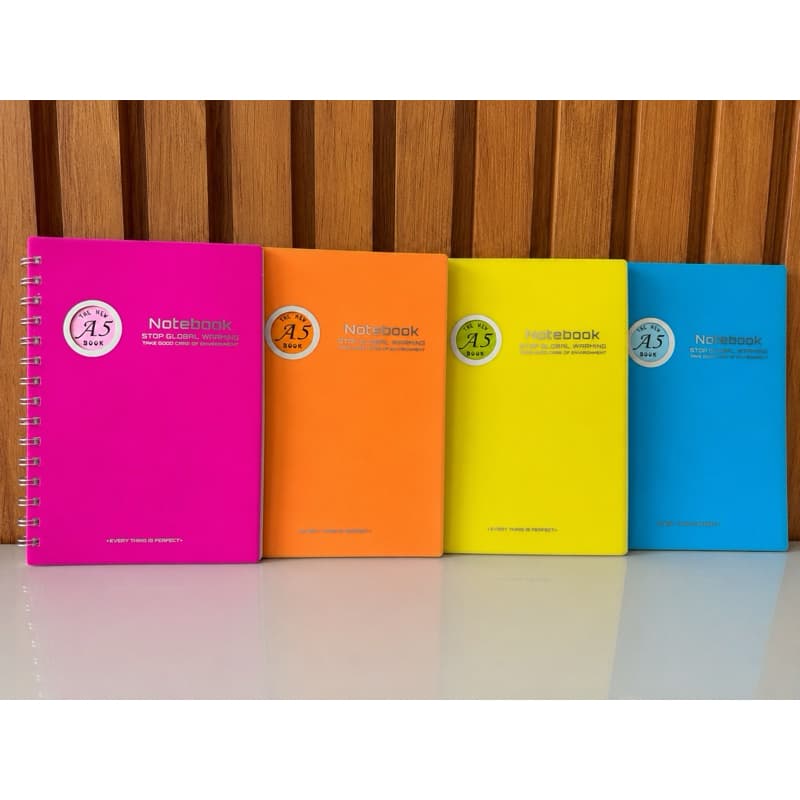 Caderno A5 Espiral Neon Notebook 80 Folhas Capa Resistente