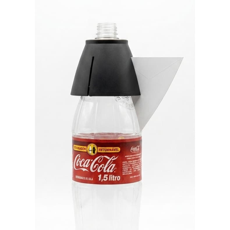 Gabarito para colagem de aletas de foguete de garrafa PET retornável