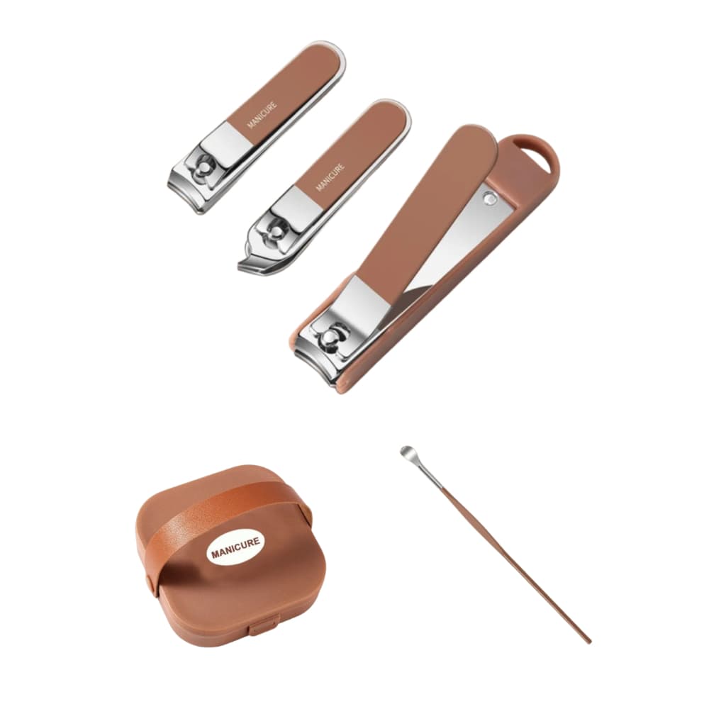 Kit Completo Manicure Para Lixar E Cortar Unhas com case