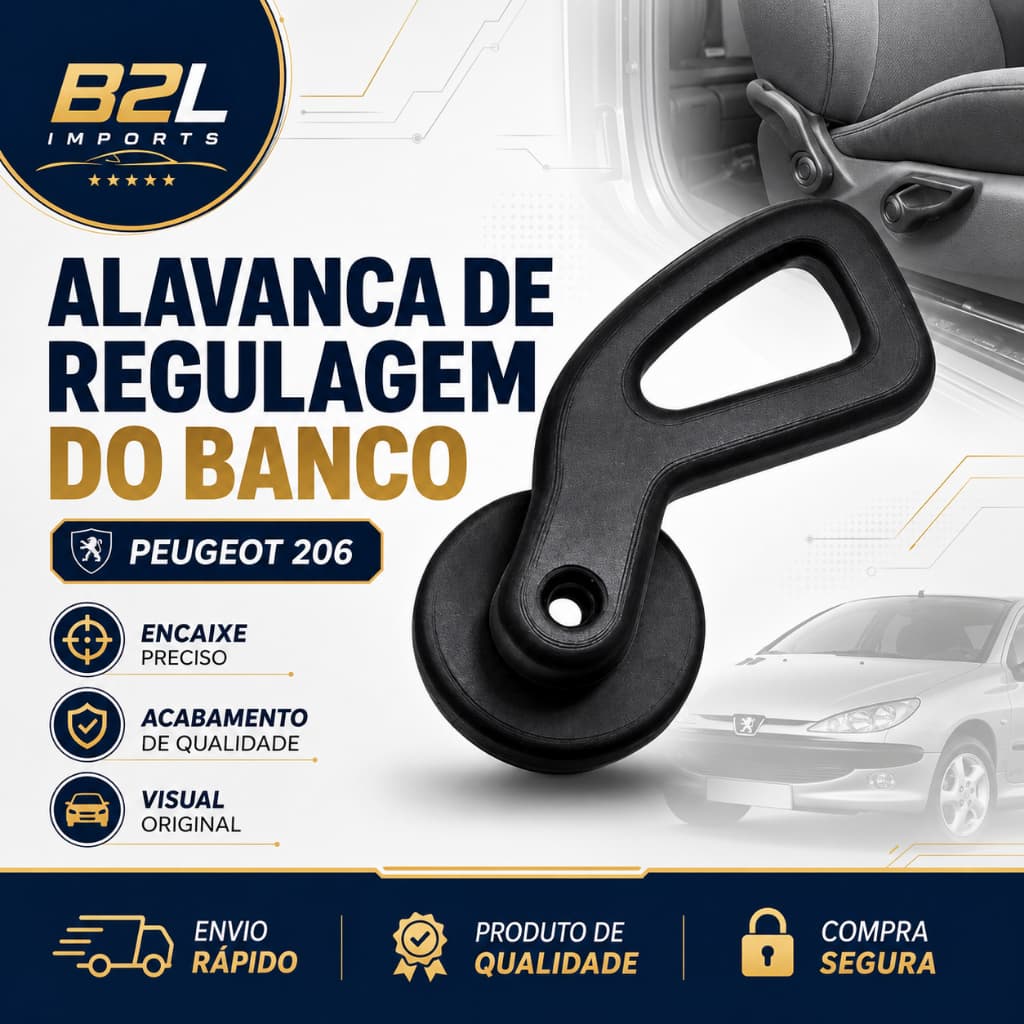 Alavanca Regulagem Banco Peugeot 206 207