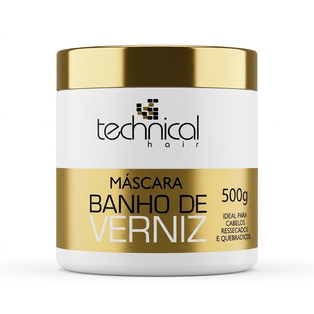 Mascara Capilar Banho de Verniz Technical Hair 500g Hidratacao Profunda Cabelo Ressecado