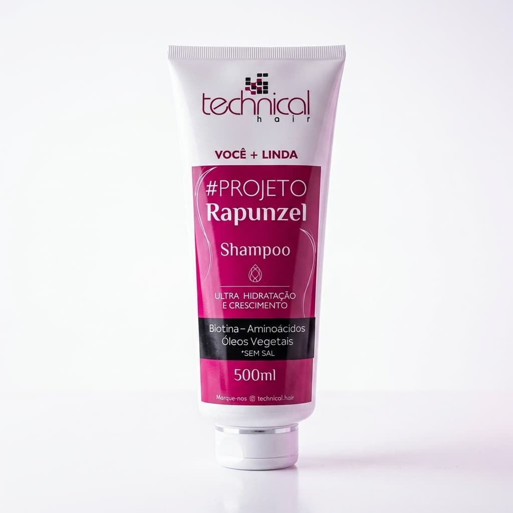 Shampoo Projeto Rapunzel Technical Hair Crescimento Ultra Hidratação Biotina Sem Sal 500ml