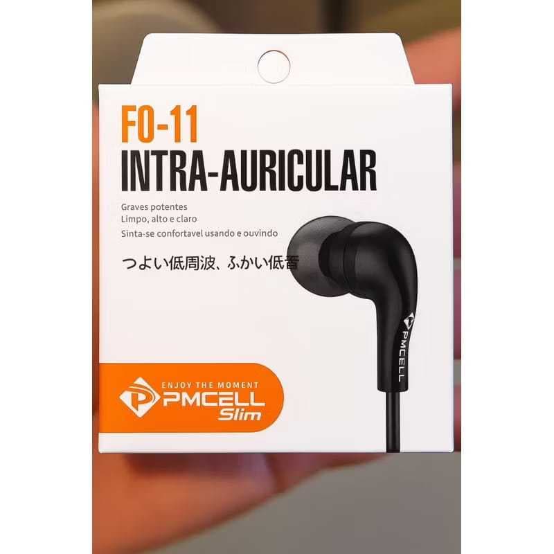 Fone Intra-auricular PMCELL FO11 com Microfone Integrado