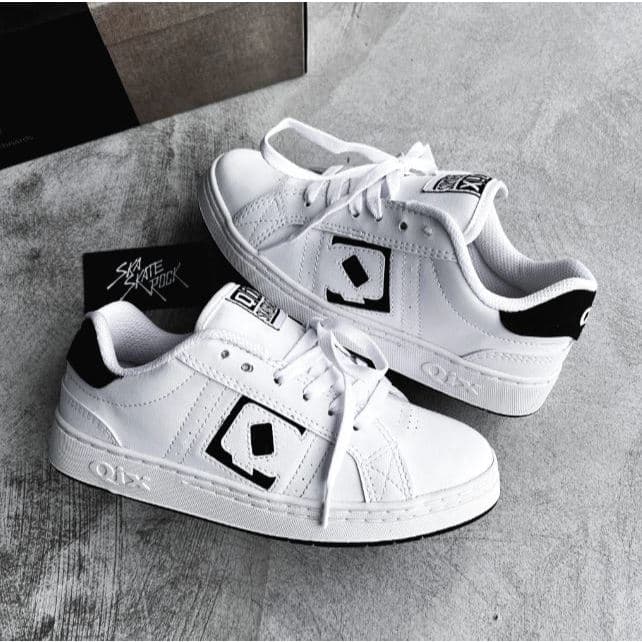 Tênis Skate Classic Qix Combate Retrô Full White Unissex 34 ao 43 Lançamento Imperdível Aproveite