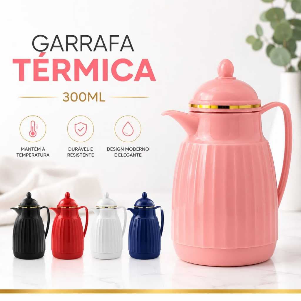 Mini Garrafa Térmica 300 Ml Para Chá Café Leite Pratica Eficaz Garrafa Térmica 300 Ml  Duravel